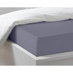 Простыня на резинке Ecotex 180х200х25, трикотаж, графит