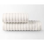 Комплект полотенец 2 шт (50х90+70х140) Ecotex "Волна", кремовый, хлопок 100%