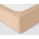 Простыня на резинке Ecotex 180х200х25, трикотаж, светло-коричневая