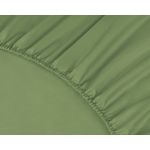 Простыня на резинке Ecotex "Моноспейс" 140х200х23, Сатин, зеленая