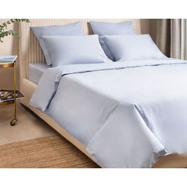 Комплект белья Ecotex, Сатин 2,0-спальный, "Моноспейс" серо-голубой, наволочки 50х70-2 шт, 70х70-2шт
