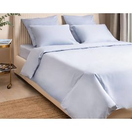 Комплект белья Ecotex, Сатин 1,5-спальный, "Моноспейс" серо-голубой, наволочки 70х70 - 2шт