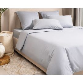 Комплект белья Ecotex, Сатин 1,5-спальный, "Моноспейс" серый, наволочки 70х70 - 2шт