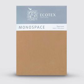 Простыня Ecotex "Моноспейс" 150х215, Сатин, мокко