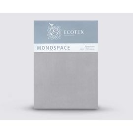 Простыня Ecotex "Моноспейс" 220х240, Сатин, темно-серая