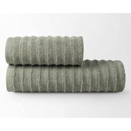 Комплект полотенец 2 шт (50х90+70х140) Ecotex "Волна", серый, хлопок 100%