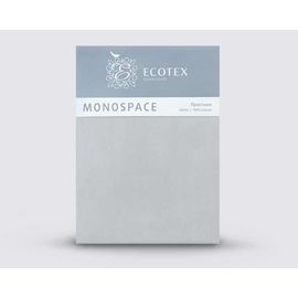 Простыня Ecotex "Моноспейс" 150х215, Сатин, серая