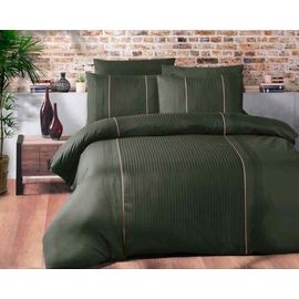Комплект белья First Choice, Ранфорс, Евро, "Elegant Dark Green" наволочки 50х70 - 4 шт
