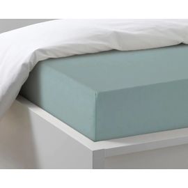 Простыня на резинке Ecotex 160х200х25, трикотаж, голубая ель
