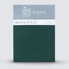 Простыня Ecotex "Моноспейс" 220х240, Сатин, темно-бирюзовая