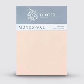 Простыня Ecotex "Моноспейс" 150х215, Сатин, пудровая