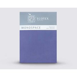 Простыня Ecotex "Моноспейс" 220х240, Сатин, синяя