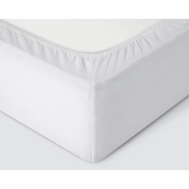 Простыня на резинке Ecotex 160х200х25, трикотаж, белая