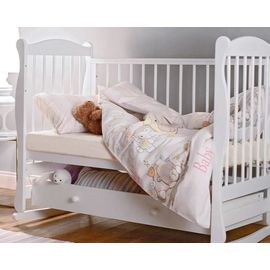 Простыня на резинке Ecotex 60х120х20, детская, трикотаж, чайная роза