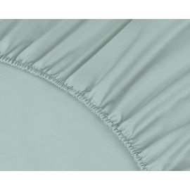 Простыня на резинке Ecotex "Моноспейс" 180х200х23, Сатин, нежно-голубая