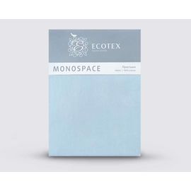 Простыня Ecotex "Моноспейс" 220х240, Сатин, голубая