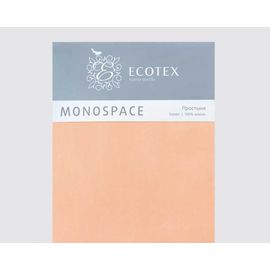 Простыня Ecotex "Моноспейс" 150х215, Сатин, персиковая