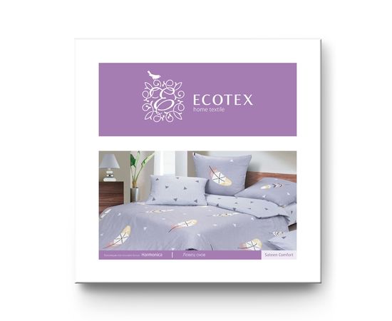 Комплект белья Ecotex, Сатин, 1,5-спальный, "Ловец снов" наволочки 70х70 - 2шт.