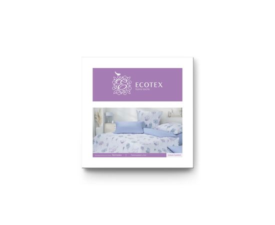 Комплект белья Ecotex, Сатин, 2,0-спальный, "Лавандовое утро" наволочки 50х70 - 2 шт., 70х70 - 2шт.