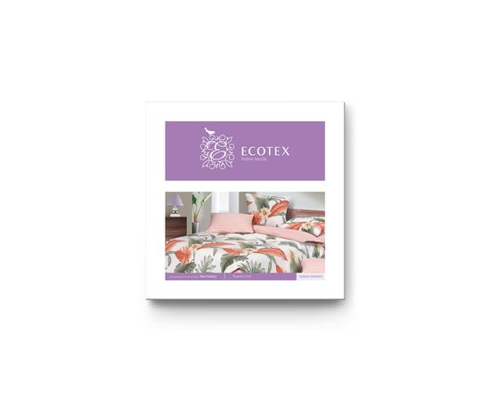 Комплект белья Ecotex, Сатин, 2,0-спальный, "Пуансеттия" наволочки 50х70 - 2 шт., 70х70 - 2шт.