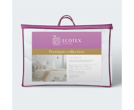 Одеяло Ecotex "Валенсия" 140х205, наполнитель: силиконизированное волокно Fiber, чехол: поликоттон