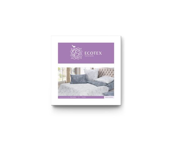 Комплект белья Ecotex, Сатин, 2,0-спальный, "Альянс" простыня на резинке 160х200, наволочки 4 шт.