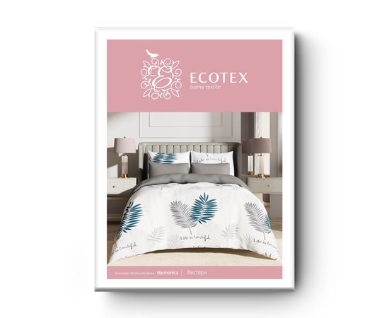 Комплект белья Ecotex, Сатин, 2,0-спальный, "Вестерн" простыня на резинке 160х200, наволочки 4 шт.