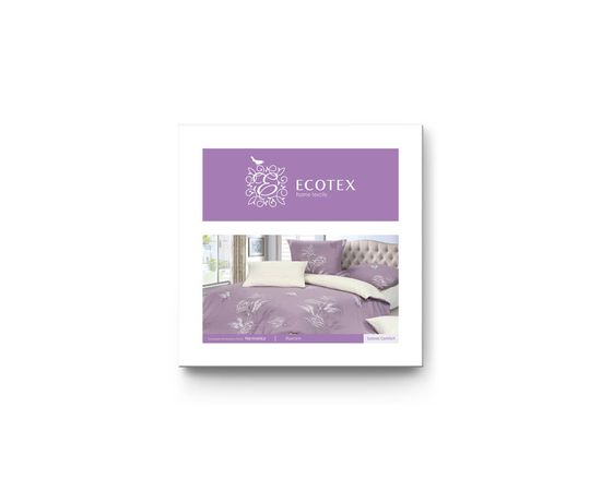 Комплект белья Ecotex, Сатин, 2,0-спальный, "Идиллия" простыня на резинке 160х200, наволочки 4 шт.