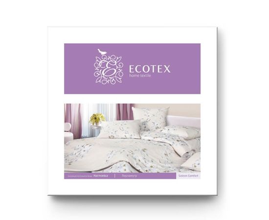 Комплект белья Ecotex, Сатин, 2,0-спальный, "Перламутр" простыня на резинке 160х200, наволочки 4 шт.