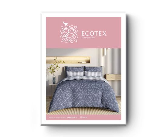 Комплект белья Ecotex, Сатин, 1,5-спальный, "Вениз" наволочки 70х70 - 2шт.