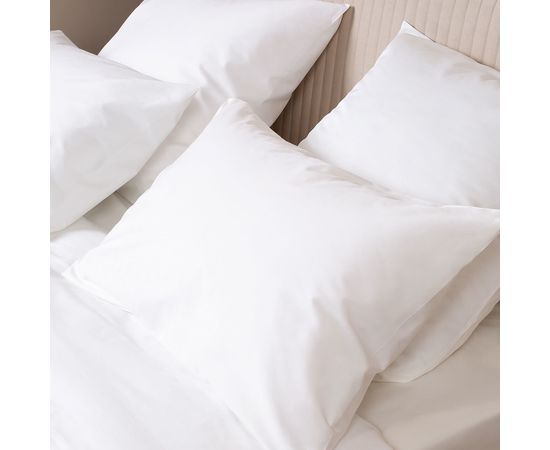 Комплект белья Ecotex, Сатин 1,5-спальный, "Моноспейс" белый, наволочки 70х70 - 2шт