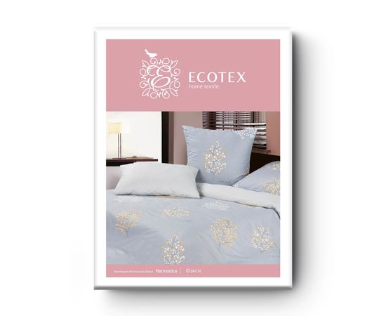 Комплект белья Ecotex, Сатин, 2,0-спальный, "Фэнси" простыня на резинке 160х200, наволочки 4 шт.