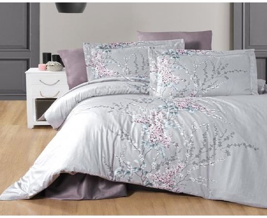 Комплект белья First Choice, Сатин, Евро, "Wisteria Lilac" наволочки 50х70 - 2 шт, 70х70 - 2шт.