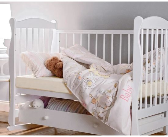 Простыня на резинке Ecotex 60х120х20, детская, трикотаж, манго