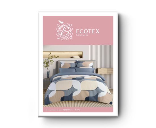 Комплект белья Ecotex, Сатин, 1,5-спальный, "Блум" наволочки 70х70 - 2шт.