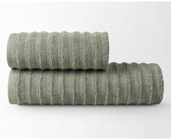 Комплект полотенец 2 шт (50х90+70х140) Ecotex "Волна", серый, хлопок 100%