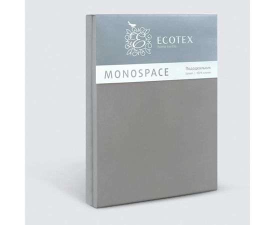Пододеяльник Ecotex "Моноспейс" 145х215, Сатин, антрацит