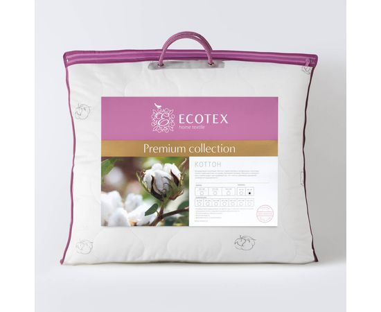Подушка Ecotex "Коттон" 68х68, наполнитель: волокно на основе хлопка, чехол: перкаль