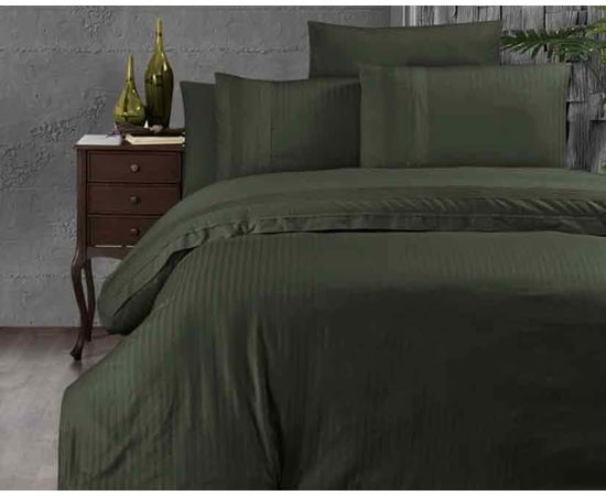 Комплект белья First Choice, Ранфорс, Евро, "Gala Dark Green" наволочки 50х70 - 4 шт