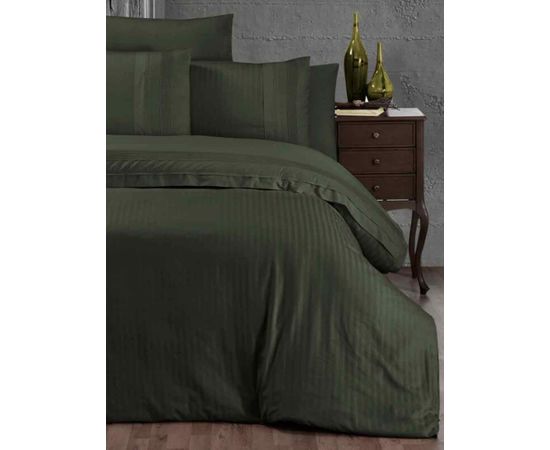 Комплект белья First Choice, Ранфорс, Евро, "Gala Dark Green" наволочки 50х70 - 4 шт