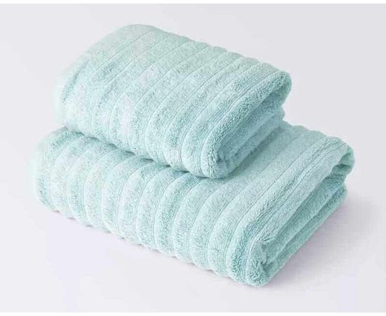 Комплект полотенец 2 шт (50х90+70х130) Ecotex "Лайфстайл", голубой, хлопок 100%