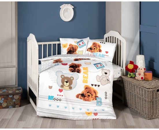 Комплект белья First Choice, Бамбук, детский (ясельный), "Bear"