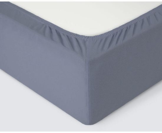 Простыня на резинке Ecotex 160х200х25, трикотаж, антрацит