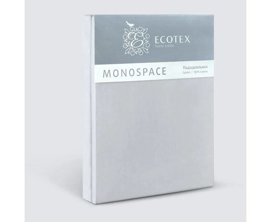 Пододеяльник Ecotex "Моноспейс" 145х215, Сатин, серый