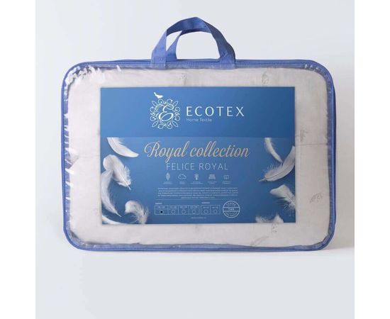 Одеяло Ecotex "Феличе" 220х240, наполнитель: гусиный пух категории "Люкс", чехол: тик