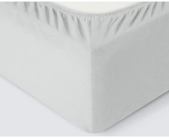 Простыня на резинке Ecotex 90х200х20, трикотаж, серая