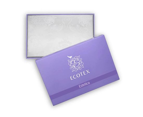 Комплект белья Ecotex, Сатин Жаккард, Евро, "Мерлетто" 50х70-2 шт, 70х70-2 шт