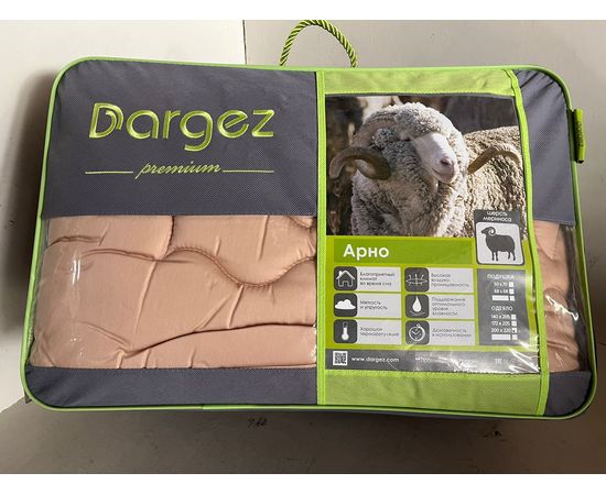 Одеяло Dargez "Арно" теплое 172х205, наполнитель: шерсть мериноса, чехол: сатин
