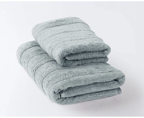 Комплект полотенец 2 шт (50х90+70х130) Ecotex "Авеню", светло-серый, хлопок 100%