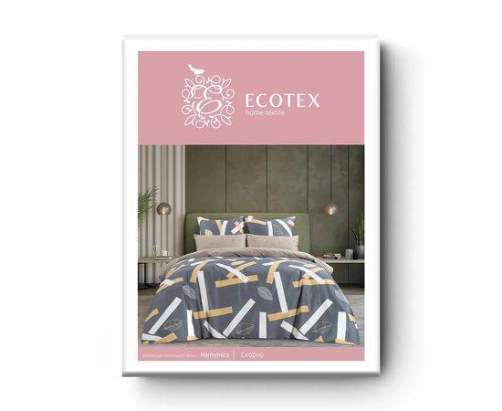 Комплект белья Ecotex, Сатин, 1,5-спальный, "Скорно" наволочки 70х70 - 2шт.